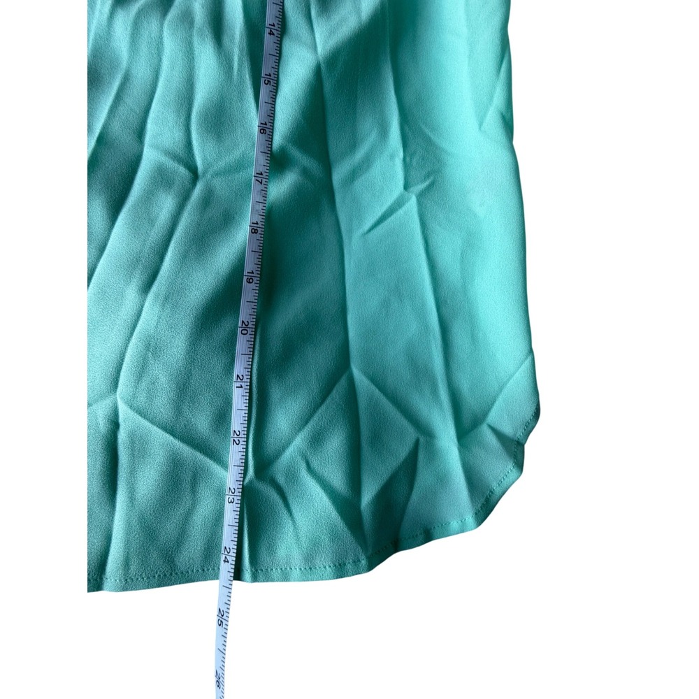 J.Crew Womens Mint Green Sleeveless Split Neck Pleated Blouse Top E4992 Size S - Picture 5 of 8